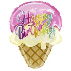 Balloon 'Happy Birthday' Ice Cream